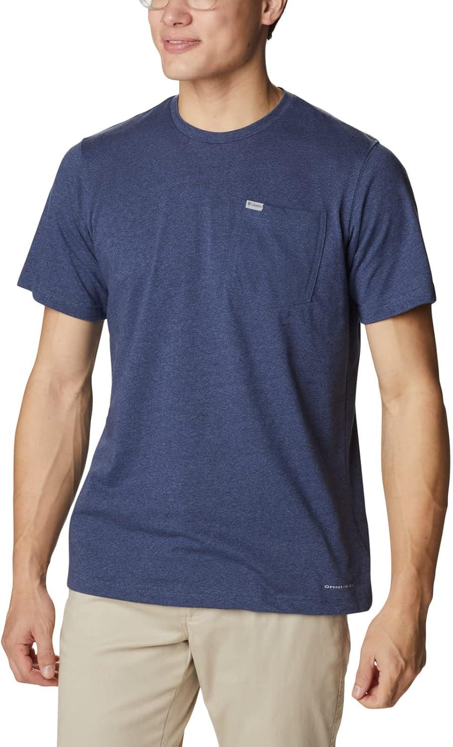 imageColumbia Mens Thistletown Hills Pocket TeeDark Mountain Heather