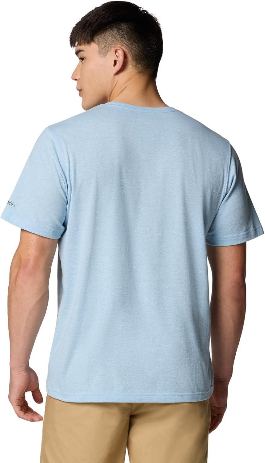 imageColumbia Mens Thistletown Hills Pocket TeeRipple Blue Heather