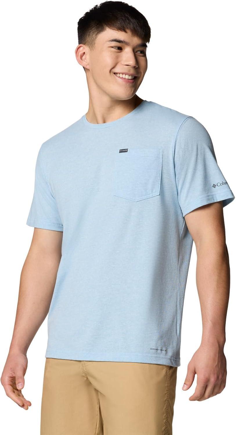 imageColumbia Mens Thistletown Hills Pocket TeeRipple Blue Heather