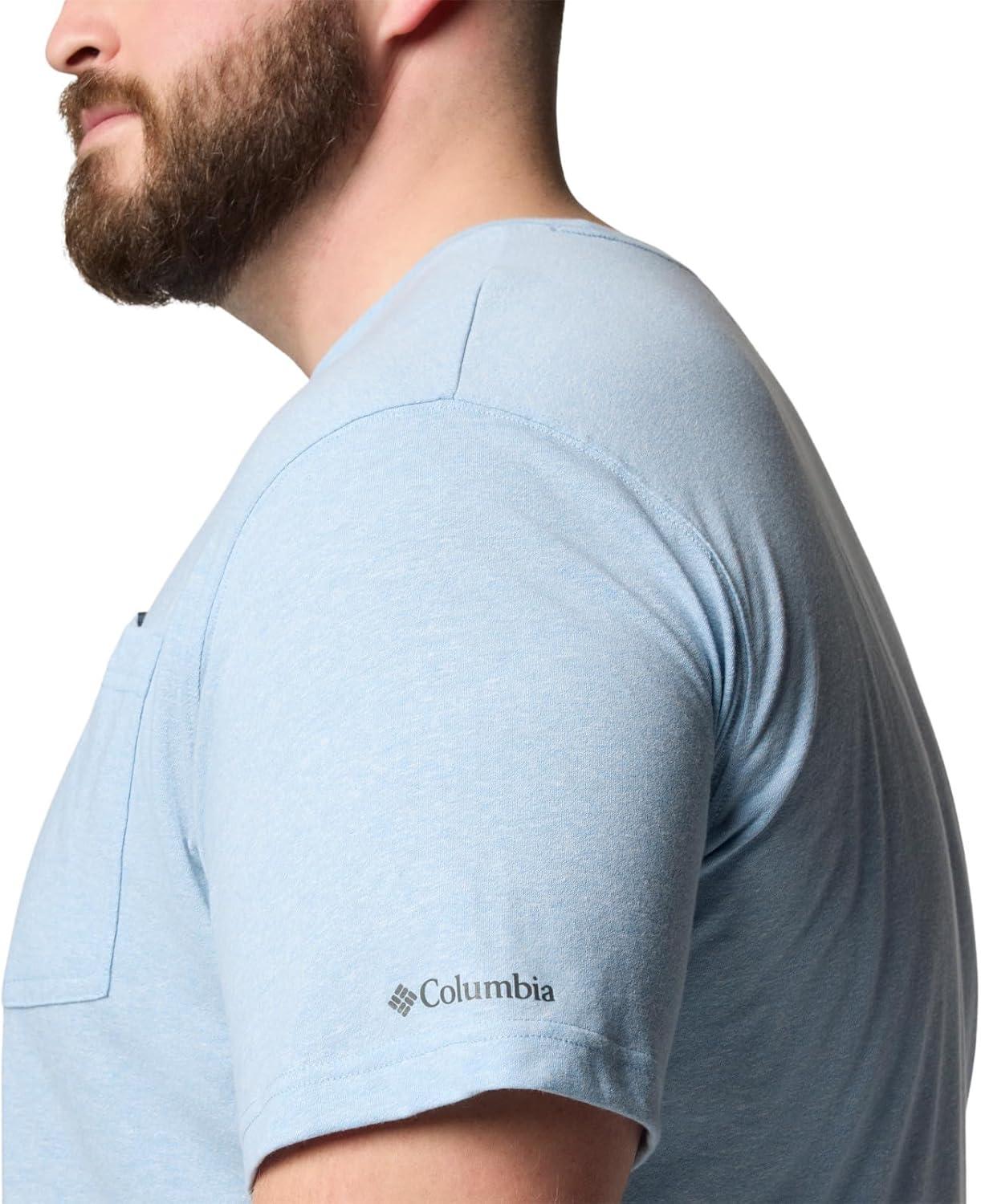 imageColumbia Mens Thistletown Hills Pocket TeeRipple Blue Heather