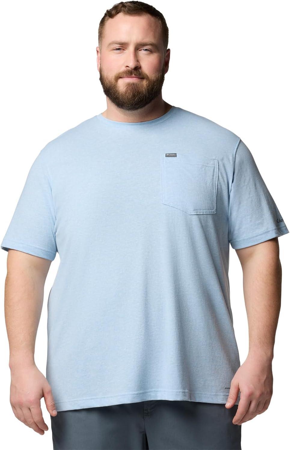 imageColumbia Mens Thistletown Hills Pocket TeeRipple Blue Heather