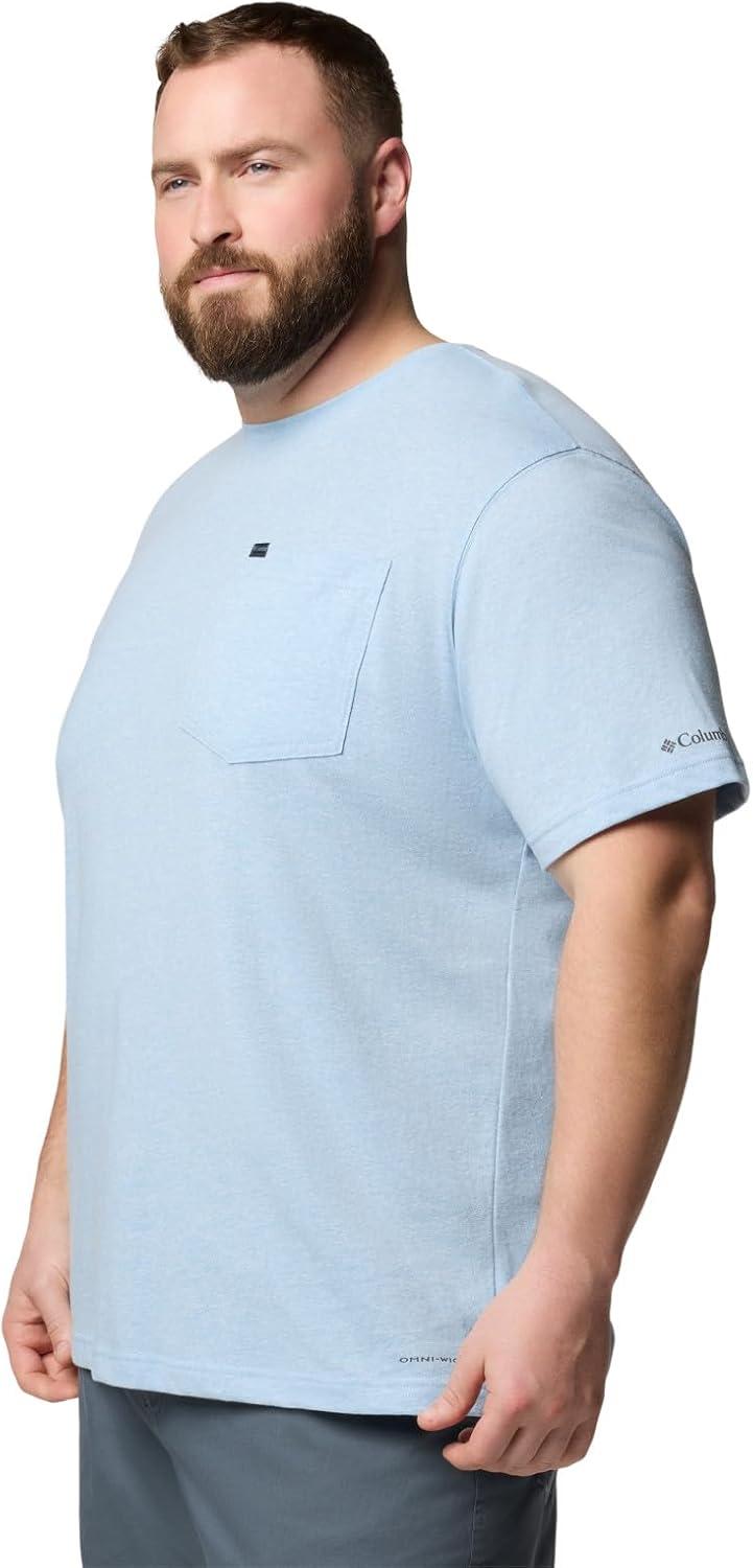 imageColumbia Mens Thistletown Hills Pocket TeeRipple Blue Heather