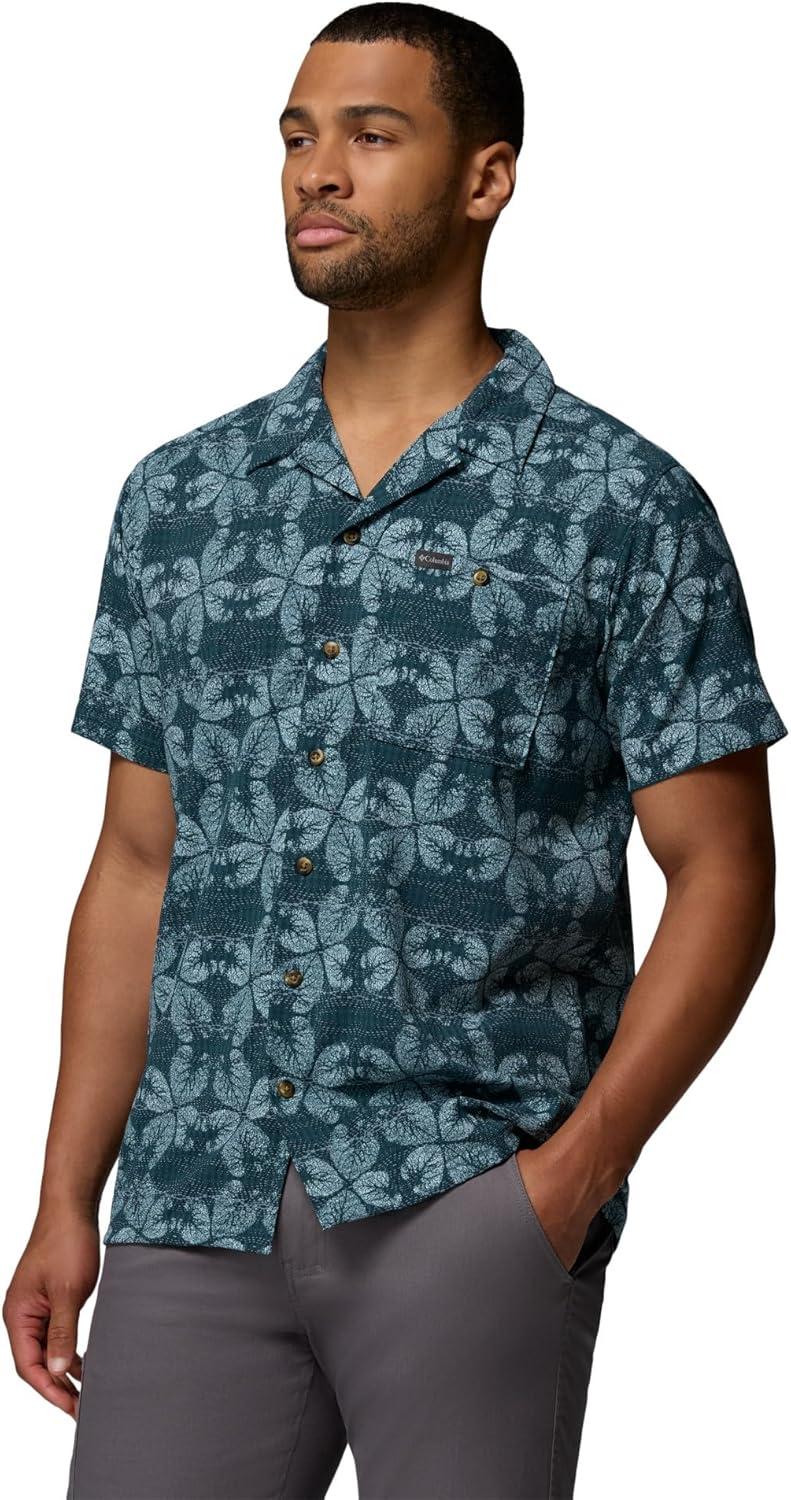 imageColumbia Mens Utilizer Print Camp ShirtEverblueFloreidoscope