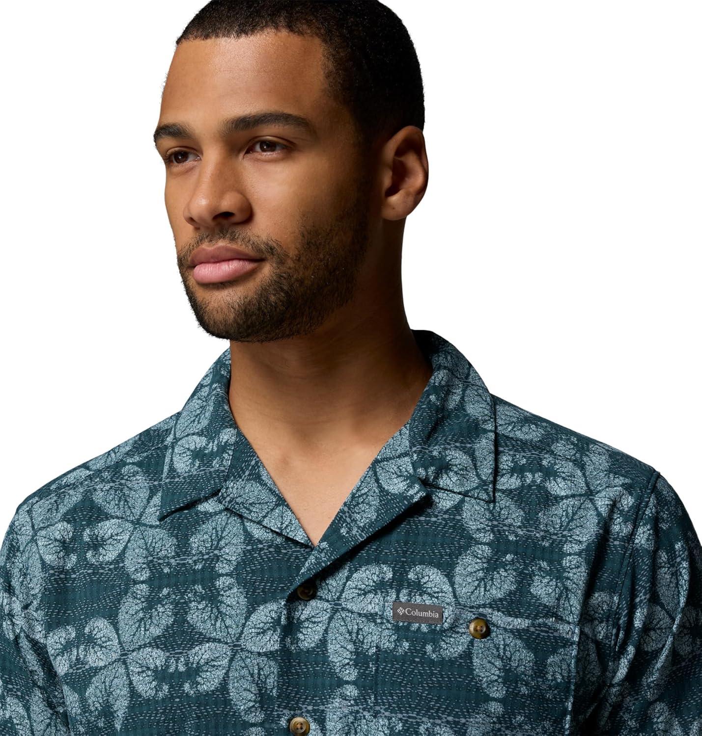 imageColumbia Mens Utilizer Print Camp ShirtEverblueFloreidoscope