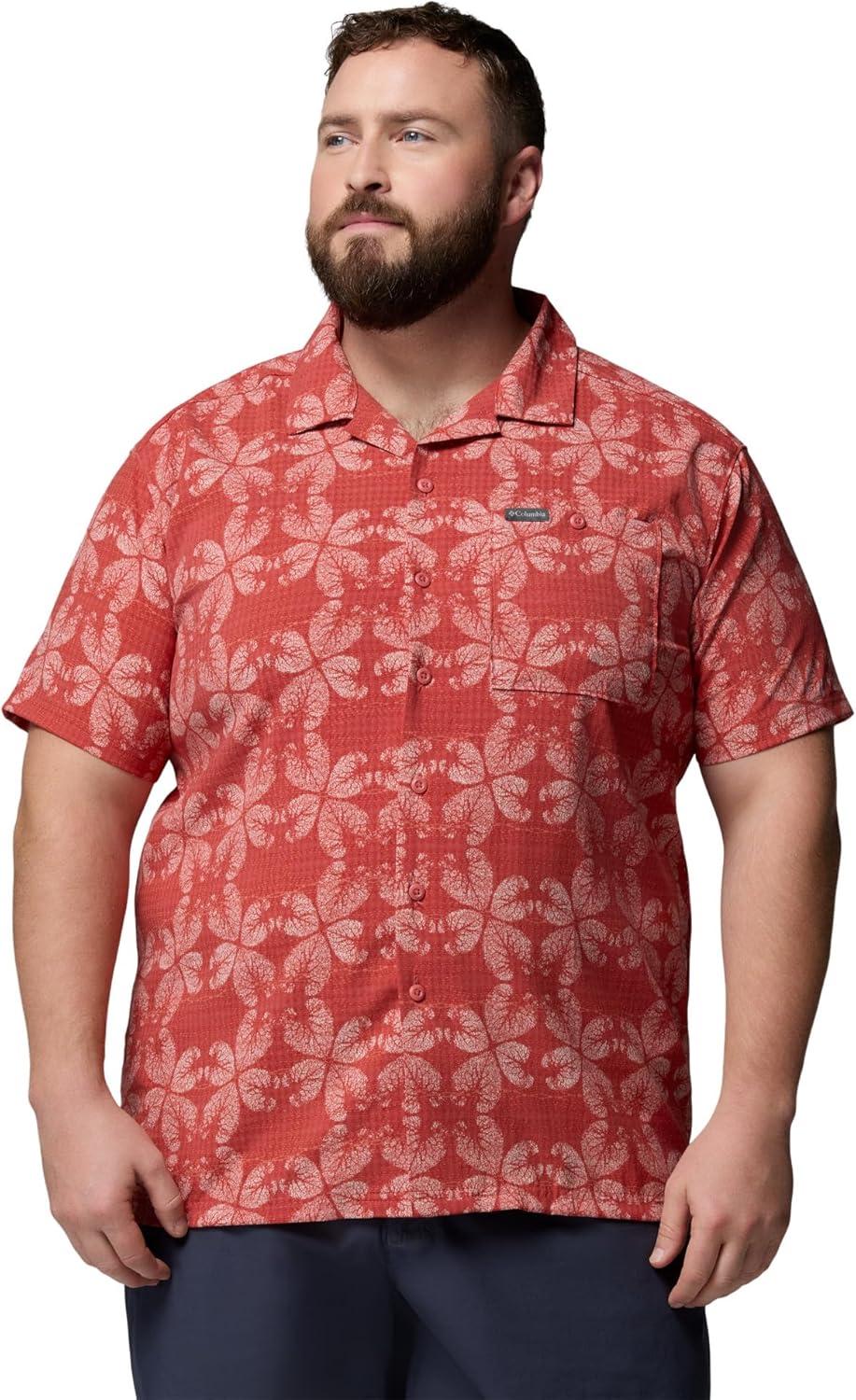 imageColumbia Mens Utilizer Print Camp ShirtWashed RedFloreidoscope