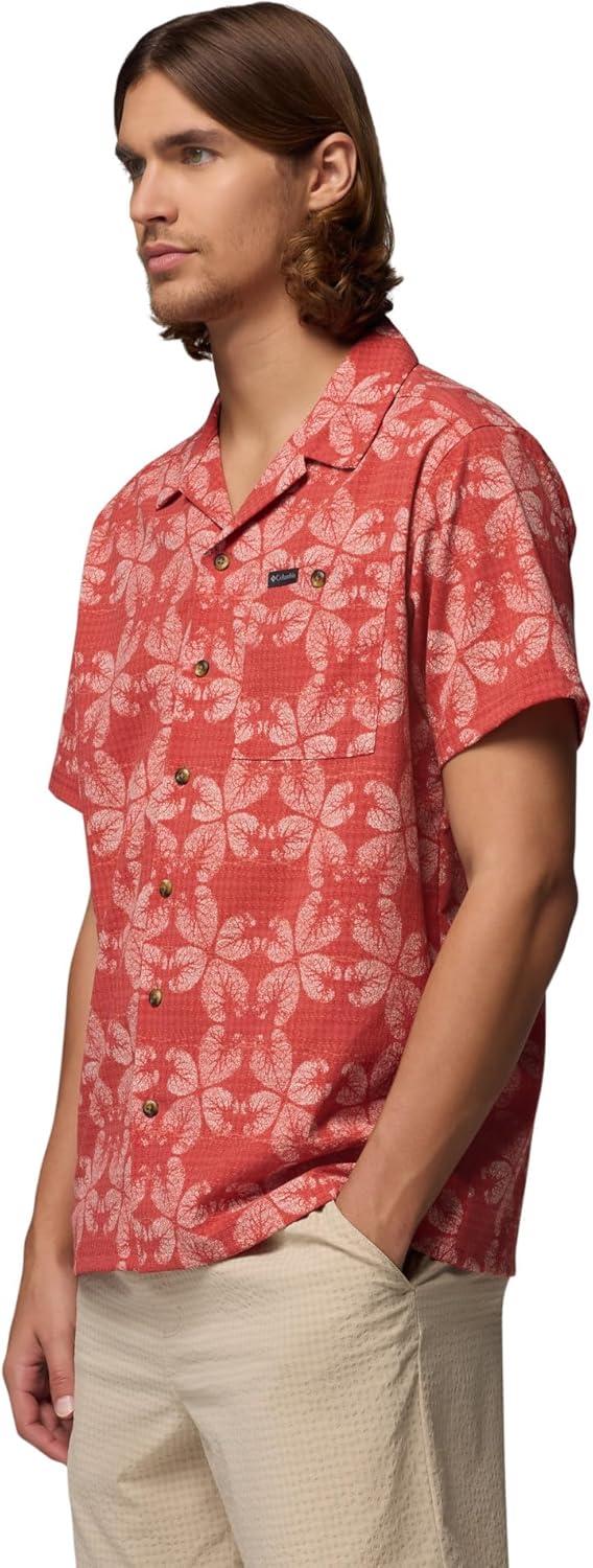 imageColumbia Mens Utilizer Print Camp ShirtWashed RedFloreidoscope