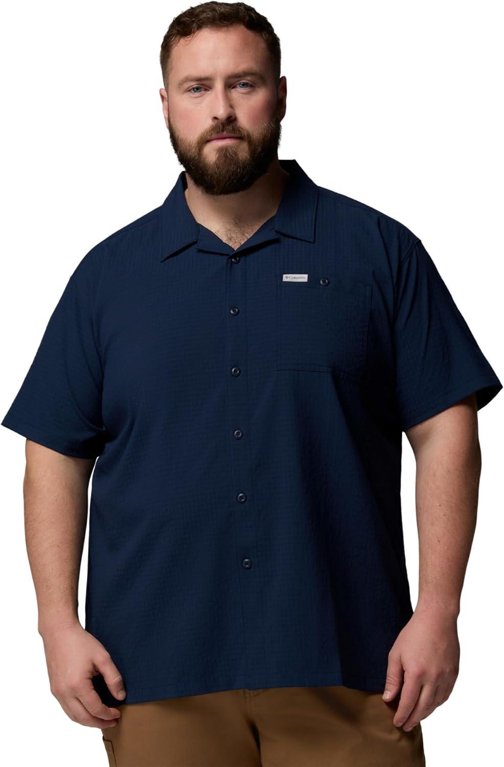 imageColumbia Mens Utilizer Short Sleeve Camp ShirtCollegiate Navy