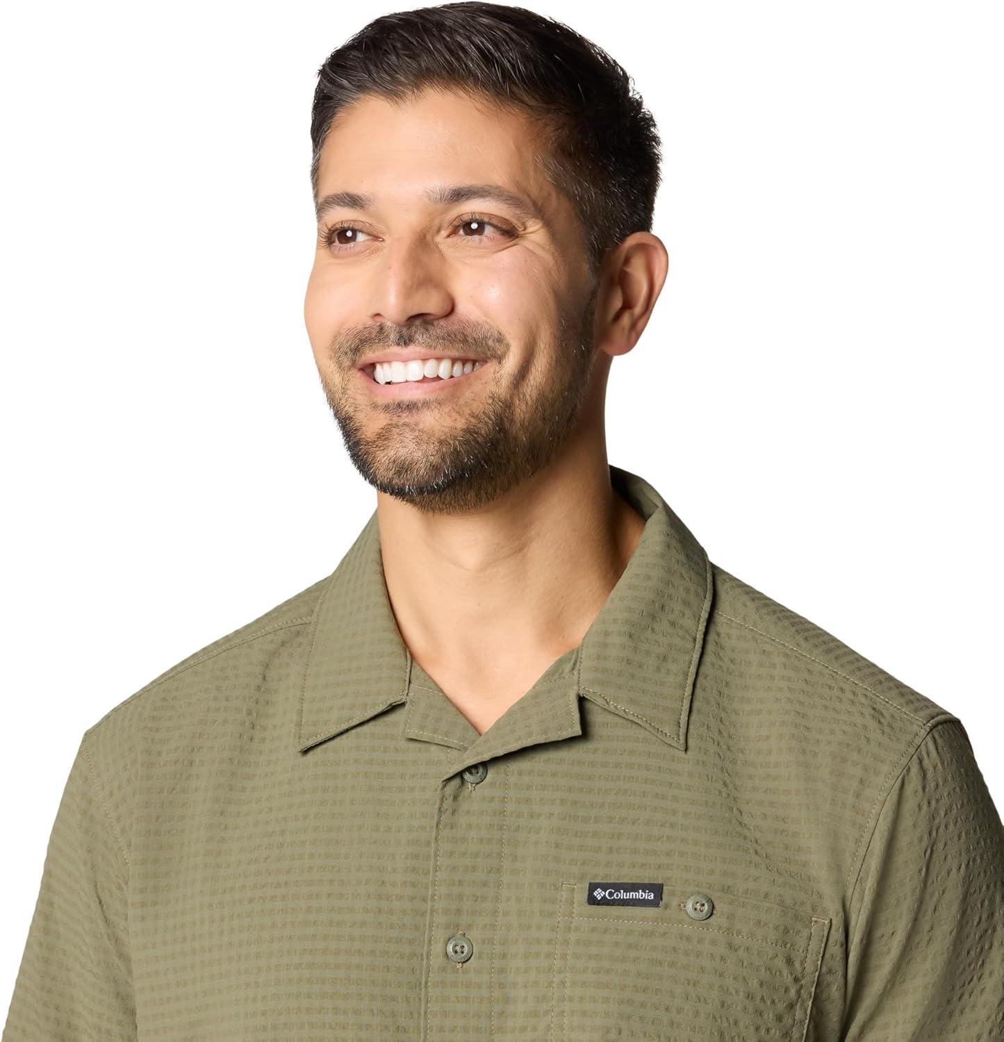 imageColumbia Mens Utilizer Short Sleeve Camp ShirtStone Green