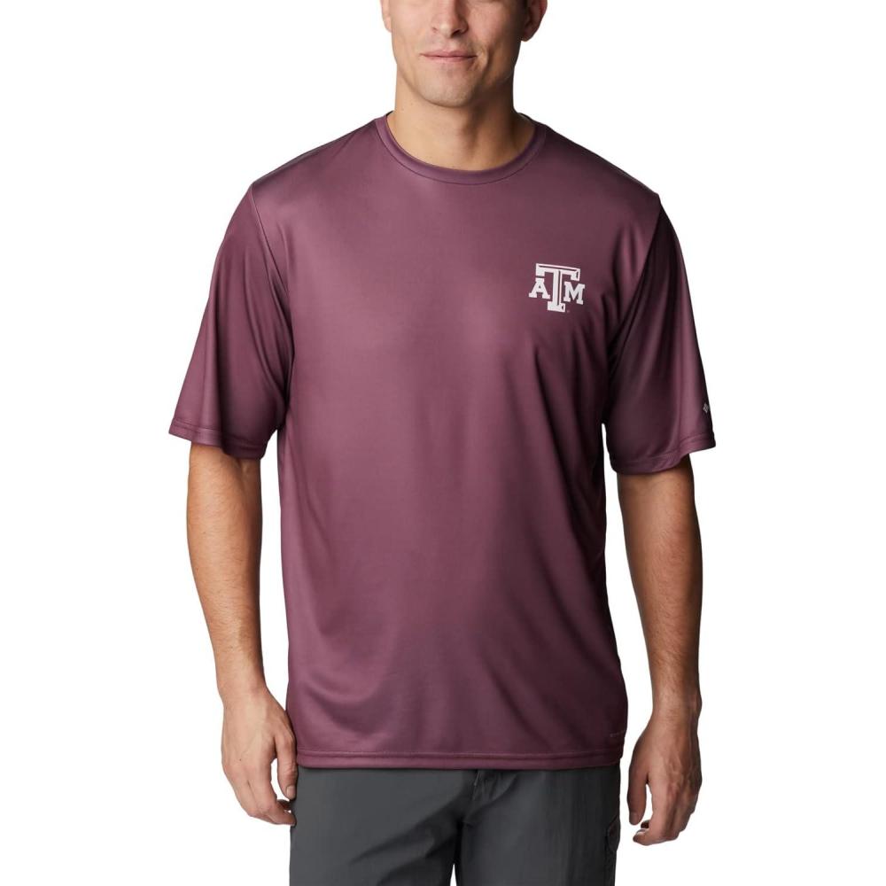 imageColumbia Mens Collegiate Terminal Tackle SS ShirtTam Deep Maroon