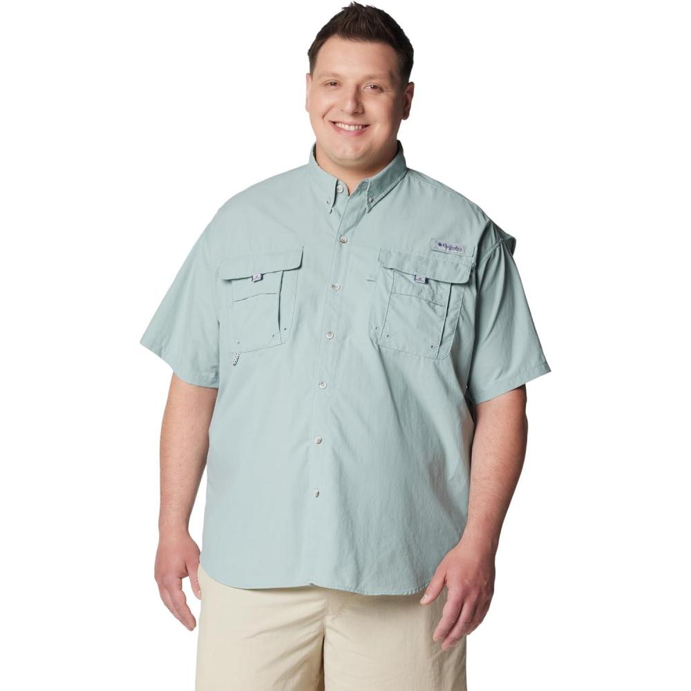 imageColumbia Mens PFG Bahama II Short Sleeve Fishing ShirtCrushed Blue