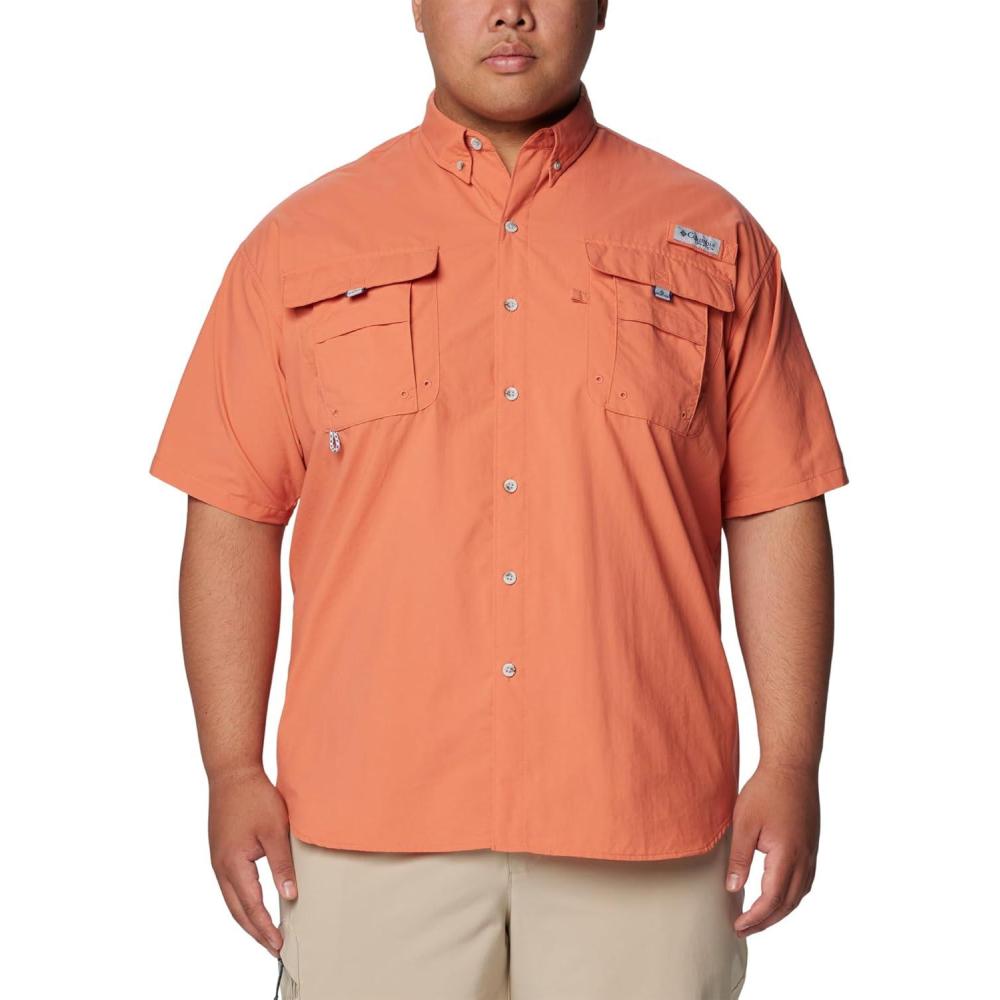 imageColumbia Mens PFG Bahama II Short Sleeve Fishing ShirtFaded Peach
