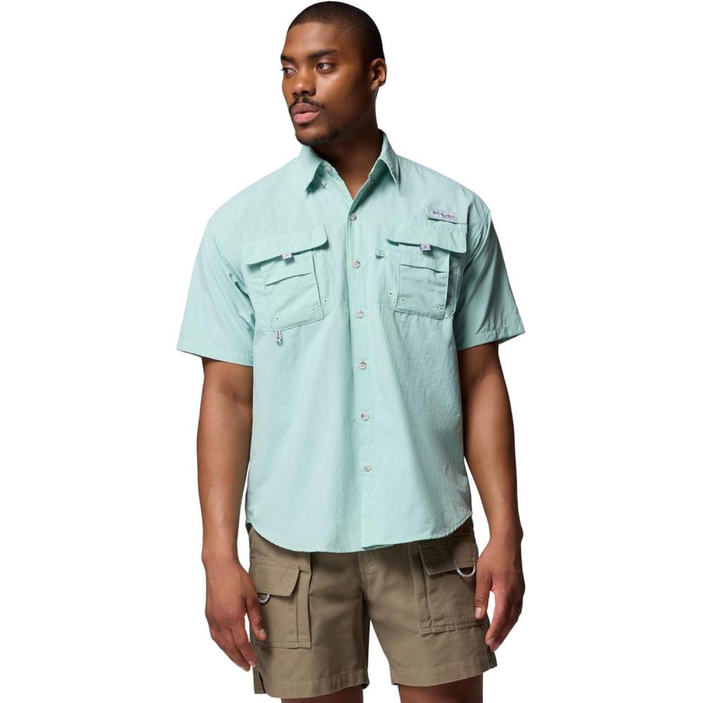 imageColumbia Mens PFG Bahama II Short Sleeve Fishing ShirtMisty Jade