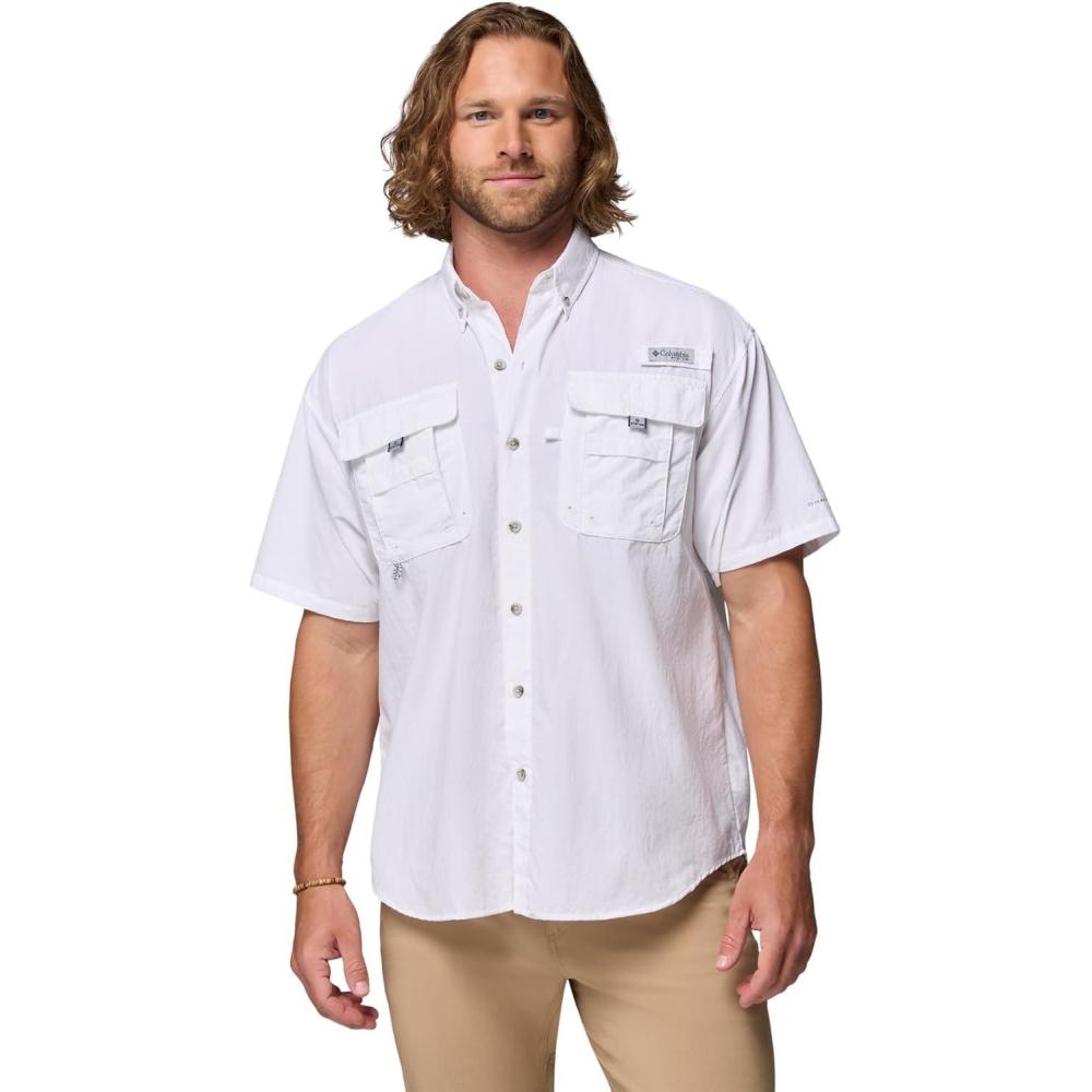 imageColumbia Mens PFG Bahama II Short Sleeve Fishing ShirtWhite