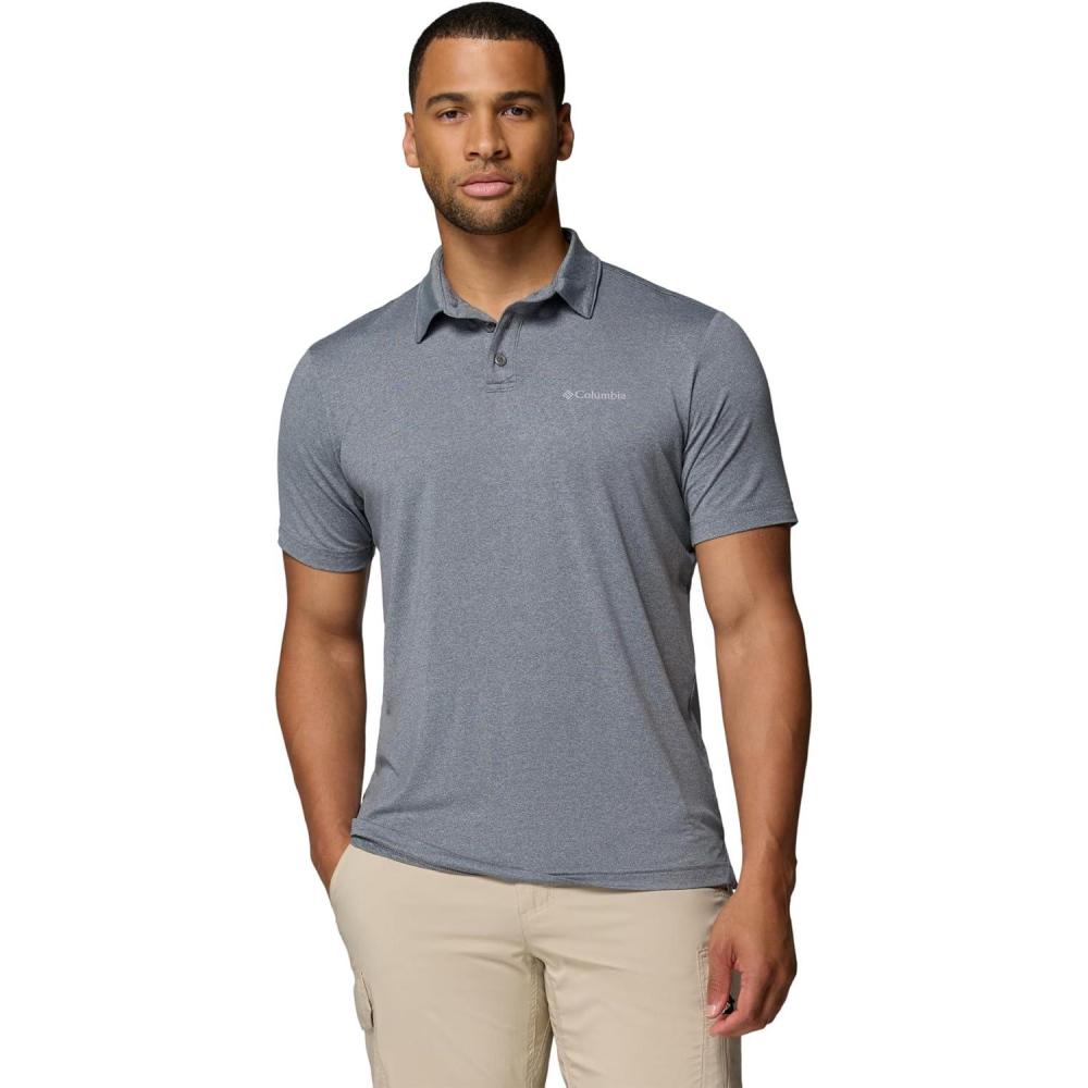 imageColumbia Mens Parsons Point PoloCity GreyHthrColumbia Grey