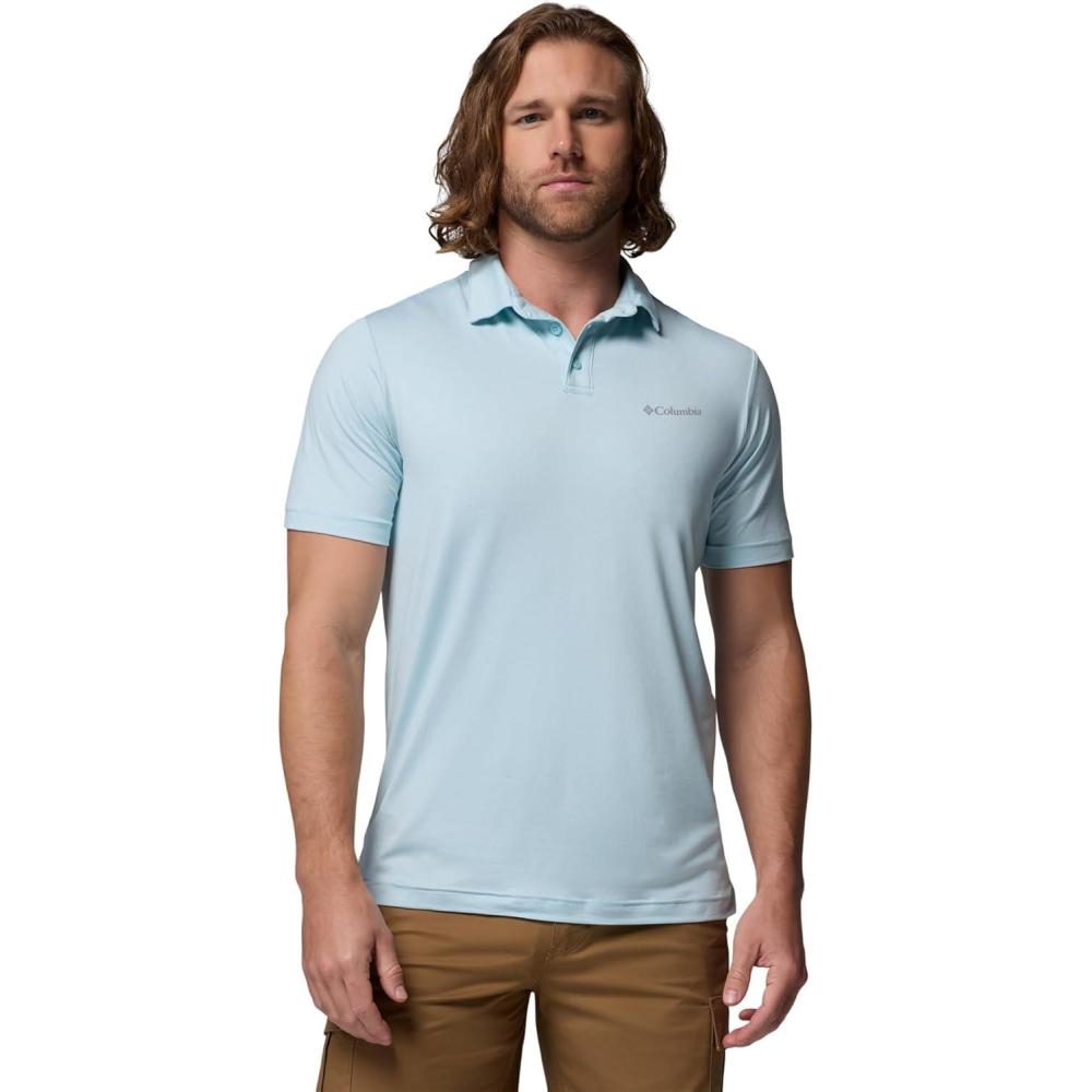 imageColumbia Mens Parsons Point PoloMarine LightHeatherTrnql Blue