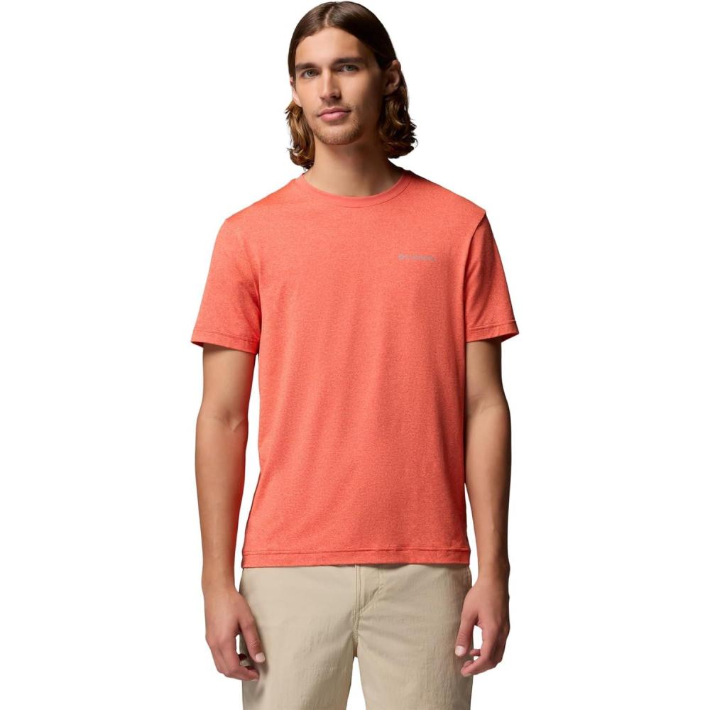 imageColumbia Mens Parsons Point Short Sleeve Back Graphic TeeSuper Sonic HeatherSplatter Gem