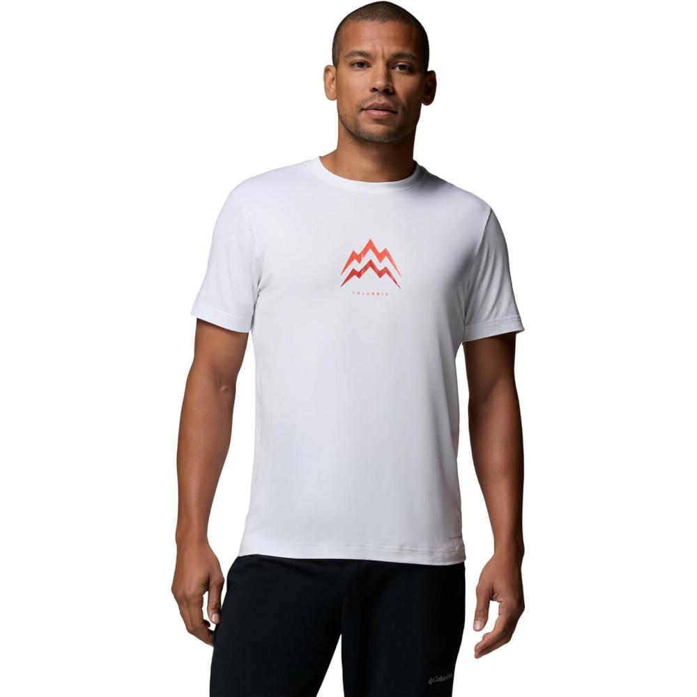 imageColumbia Mens Parsons Point Short Sleeve Graphic TeeWhitePointed Peaks