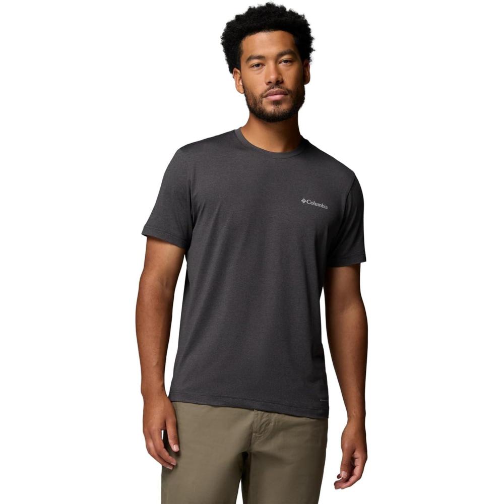 imageColumbia Mens Parsons Point Short Sleeve Logo TeeBlackHeather