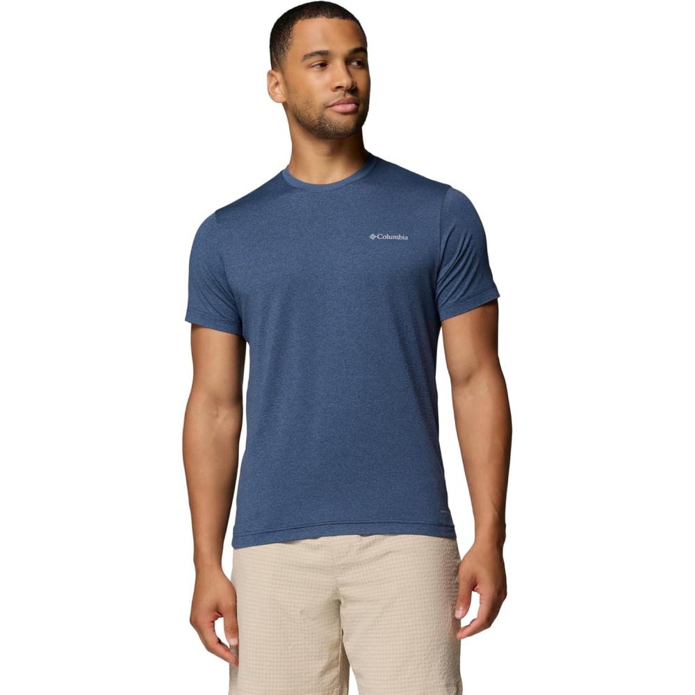imageColumbia Mens Parsons Point Short Sleeve Logo TeeCollegiate NavyHeather