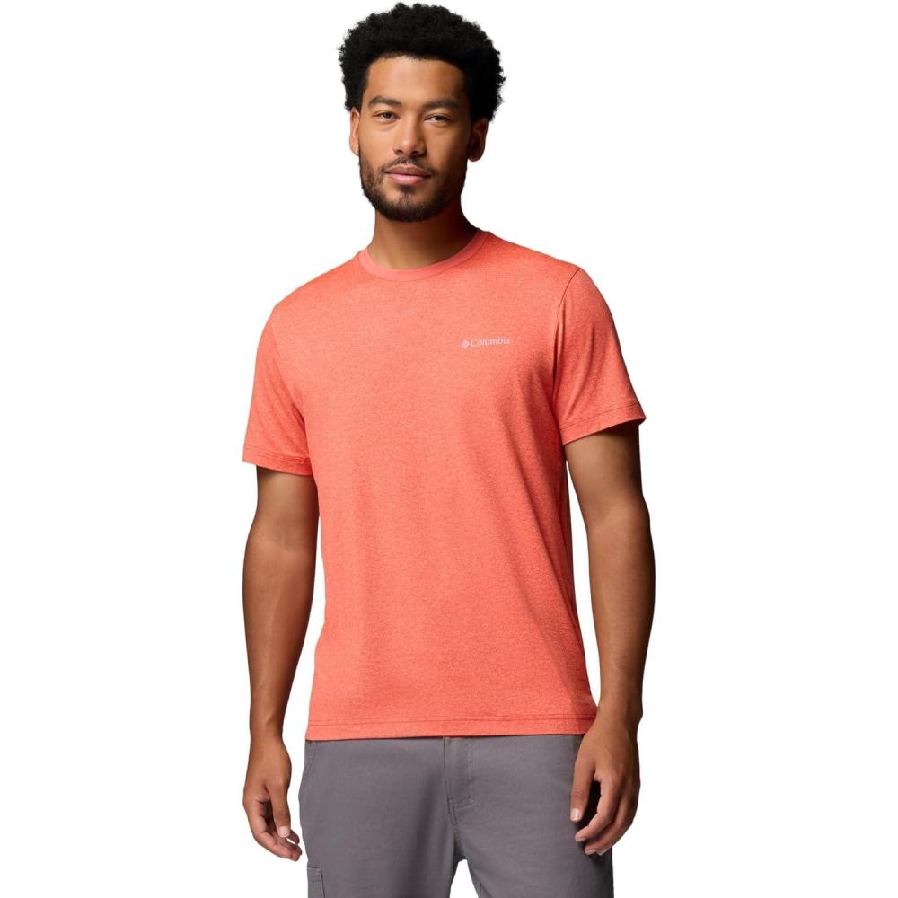imageColumbia Mens Parsons Point Short Sleeve Logo TeeSuper SonicHeather