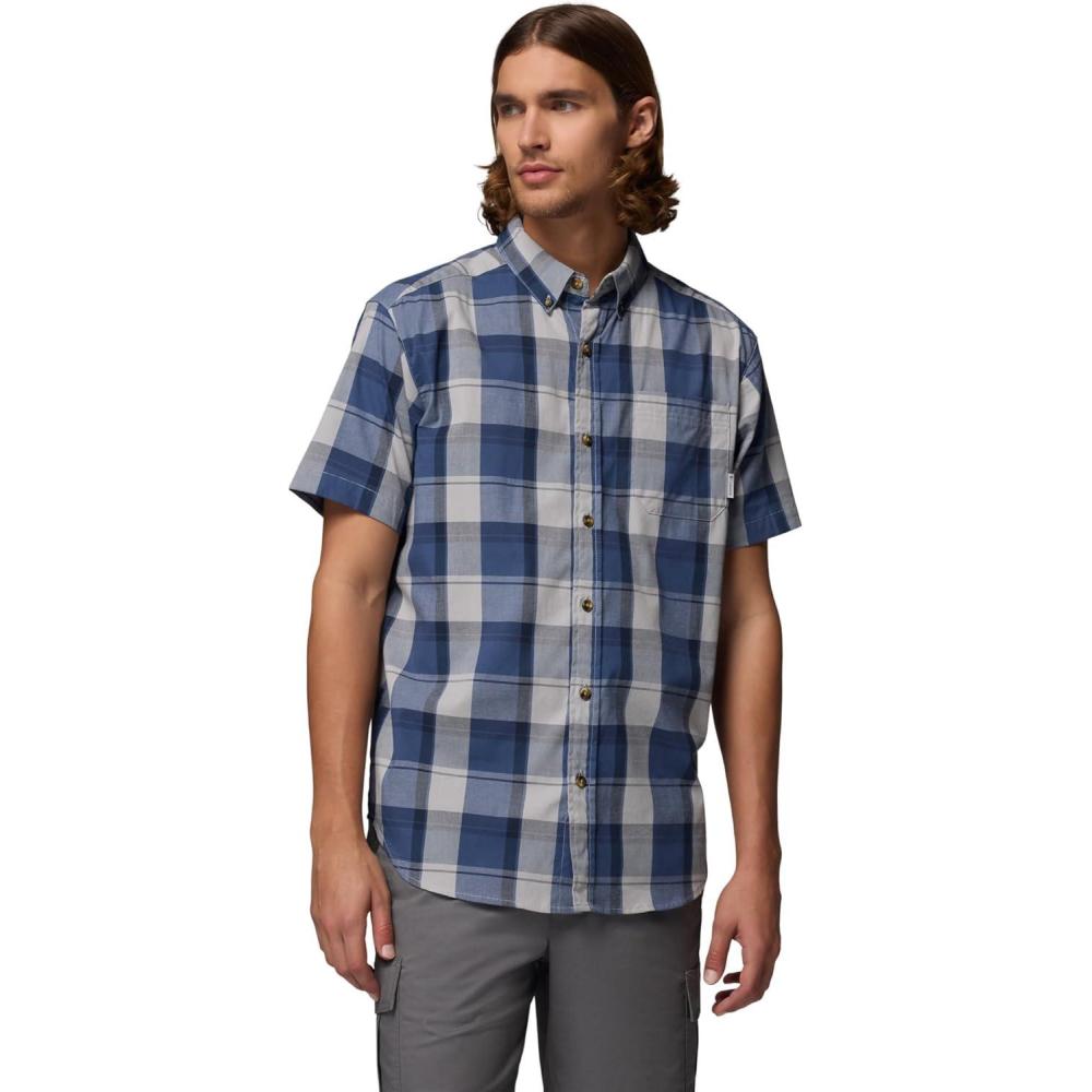 imageColumbia Mens Rapid Rivers II Short Sleeve ShirtDark MountainBase Plaid