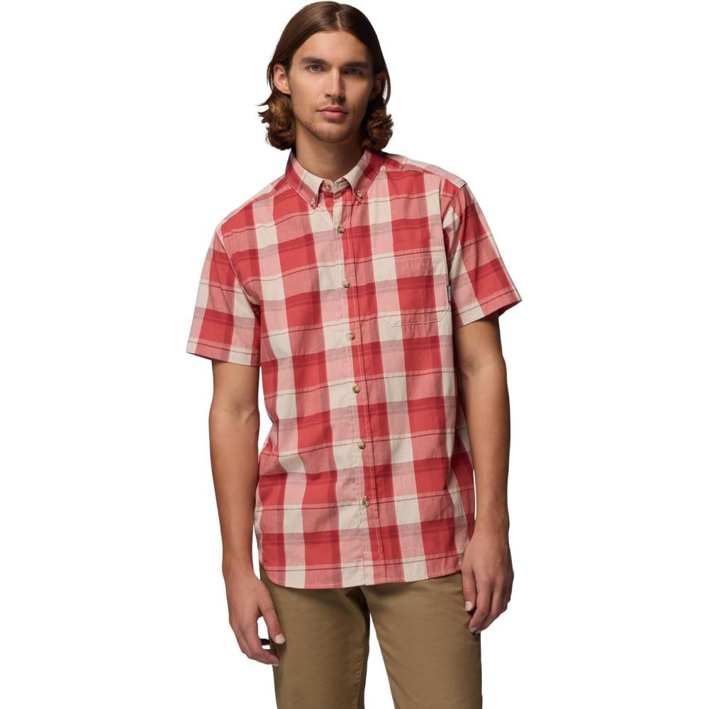 imageColumbia Mens Rapid Rivers II Short Sleeve ShirtWashed RedBase Plaid