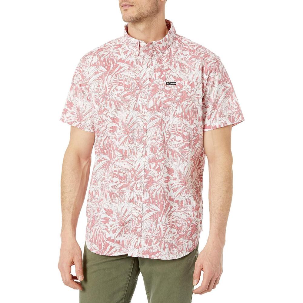 imageColumbia Mens Rapid Rivers Printed Short Sleeve Shirt Comfort StretchRosette Toucanical