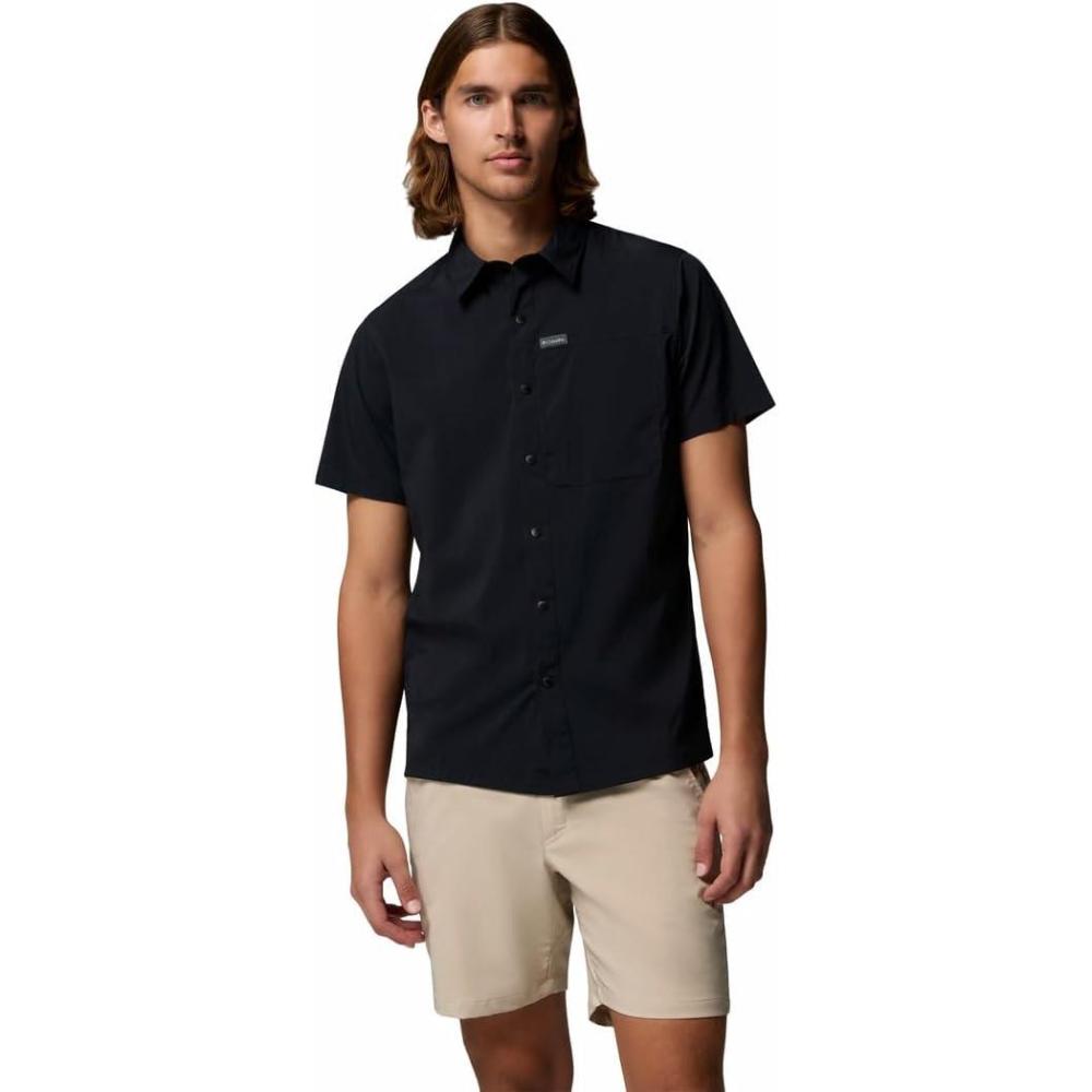 imageColumbia Mens Sage Peak Woven Short Sleeve ShirtBlack