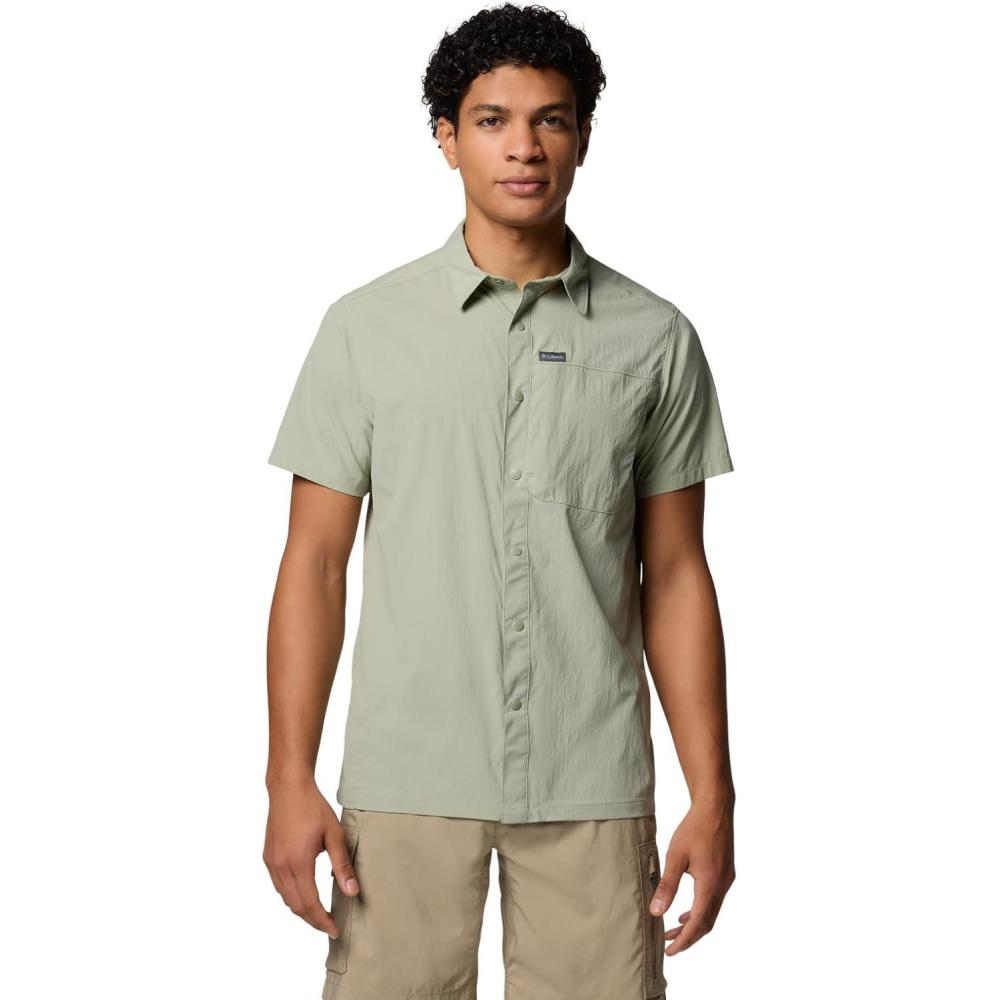 imageColumbia Mens Sage Peak Woven Short Sleeve ShirtSafari