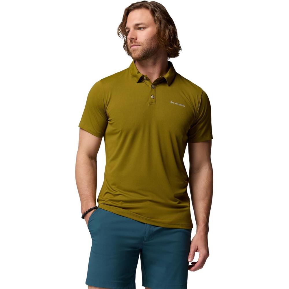 imageColumbia Mens Tech Trail Utility PoloMossy Green
