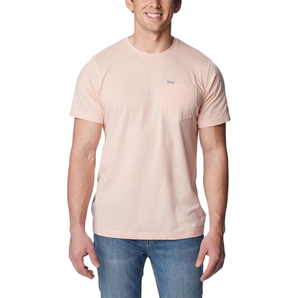imageColumbia Mens Thistletown Hills Pocket TeePeach Blossom Heather