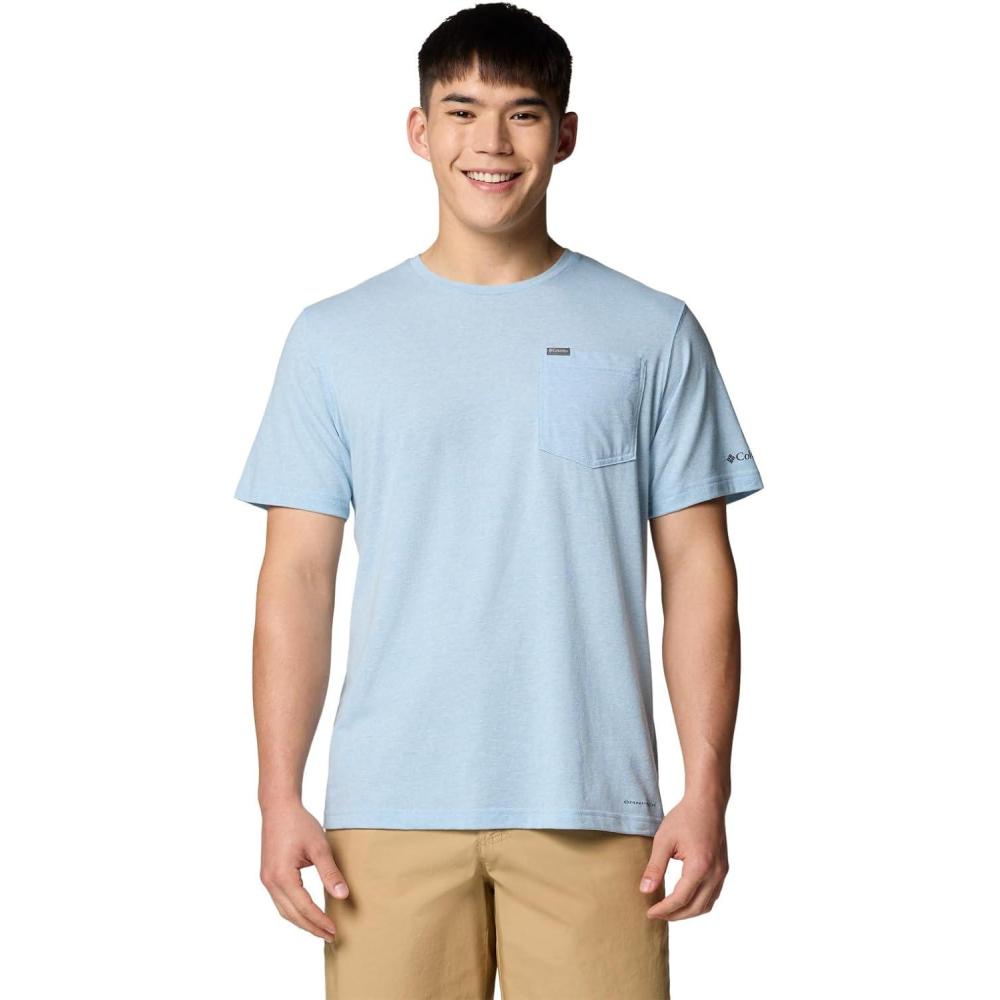 imageColumbia Mens Thistletown Hills Pocket TeeRipple Blue Heather