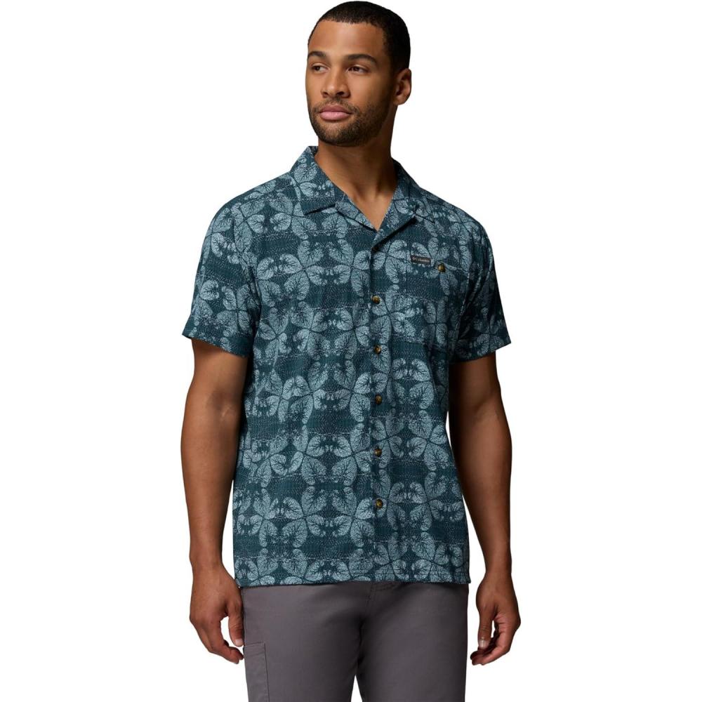 imageColumbia Mens Utilizer Print Camp ShirtEverblueFloreidoscope
