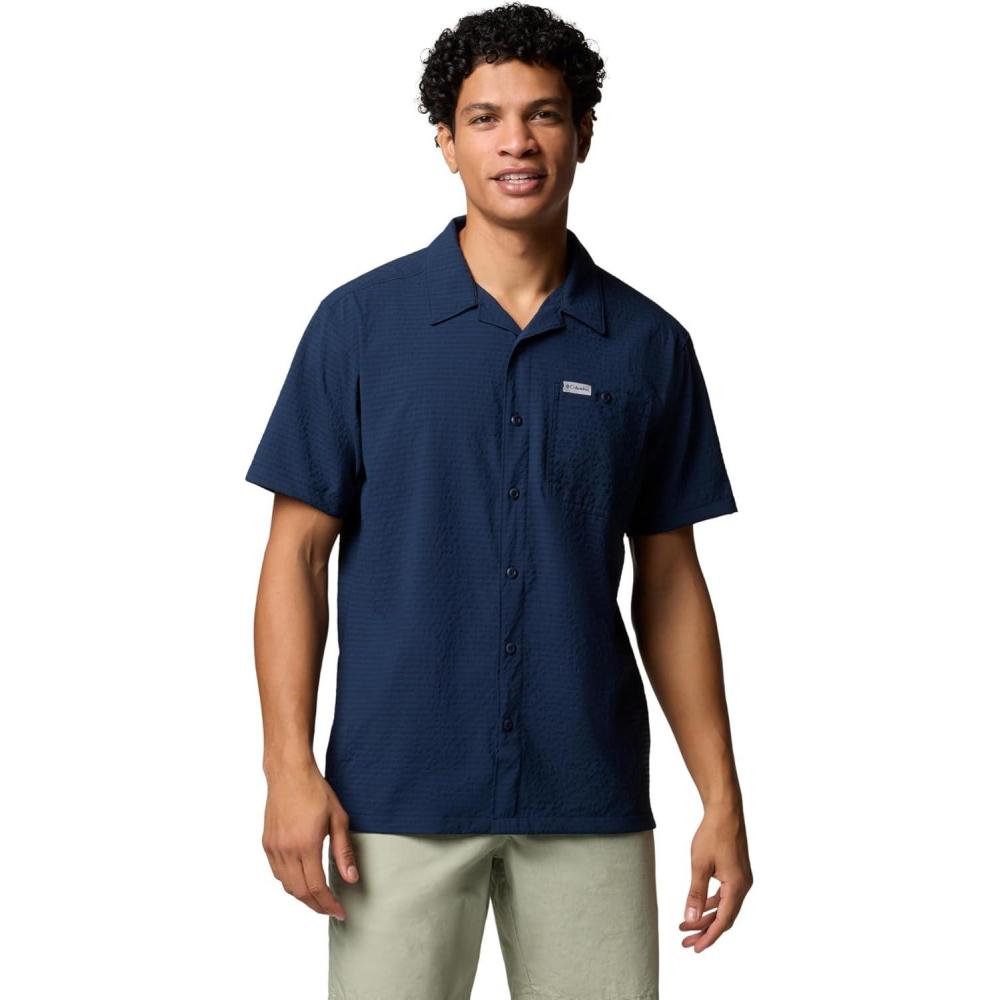 imageColumbia Mens Utilizer Short Sleeve Camp ShirtCollegiate Navy