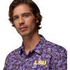 Columbia Men’s Collegiate Super Slack Tide Shirt(Lsu – Vivid Purple Livin Print)