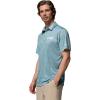 Columbia Men’s Collegiate Super Terminal Tackle Polo, LSU – Crushed Blue Patchwork Palms, Large