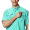 Columbia Men’s PFG Bahama II Short Sleeve Fishing Shirt(Bright Aqua)