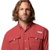 Columbia Men’s PFG Bahama II Short Sleeve Fishing Shirt(Dusty Crimson)