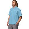 Columbia Men’s PFG Bahama II Short Sleeve Fishing Shirt(Vintage Blue)