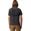 Columbia Mens Parsons Point Short Sleeve Back Graphic Tee(Black Heather/Athletic Gem Badge)
