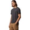 Columbia Mens Parsons Point Short Sleeve Back Graphic Tee(Black Heather/Athletic Gem Badge)