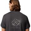 Columbia Mens Parsons Point Short Sleeve Back Graphic Tee(Black Heather/Splatter Gem)