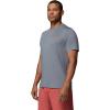 Columbia Mens Parsons Point Short Sleeve Back Graphic Tee(City Grey Heather/Linear Peaks)