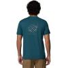Columbia Mens Parsons Point Short Sleeve Back Graphic Tee(Everblue Heather/Splatter Gem)