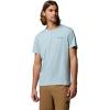 Columbia Mens Parsons Point Short Sleeve Back Graphic Tee(Marine Light Heather/Athletic Gem Badge)