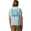 Columbia Mens Parsons Point Short Sleeve Back Graphic Tee(Marine Light Heather/Athletic Gem Badge)