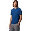 Columbia Mens Parsons Point Short Sleeve Back Graphic Tee(Mountain Blue Heather/Athletic Gem Badg)