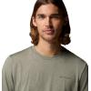 Columbia Mens Parsons Point Short Sleeve Back Graphic Tee(Stone Green Heather/Athletic Gem Badge)