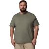 Columbia Mens Parsons Point Short Sleeve Back Graphic Tee(Stone Green Heather/Athletic Gem Badge)