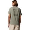 Columbia Mens Parsons Point Short Sleeve Back Graphic Tee(Stone Green Heather/Athletic Gem Badge)